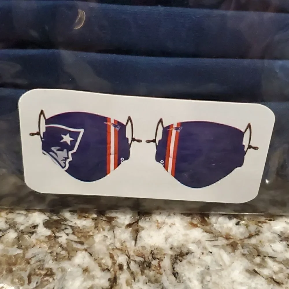 NFL Facemask Youth Size New England Patriots one set of 2 masks